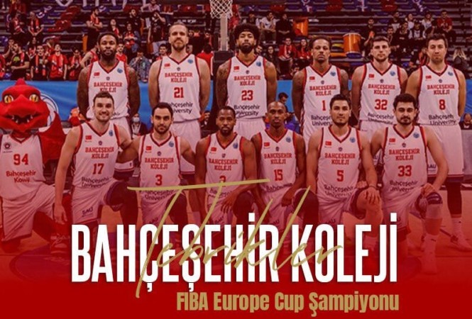 FIBA EUROPE CUP ŞAMPİYONU BAHÇEŞEHİR KOLEJİ BASKETBOL TAKIMINI KUTLUYORUZ