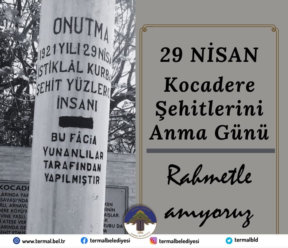 29 NİSAN KOCADERE ŞEHİTLERİNİ ANMA GÜNÜ