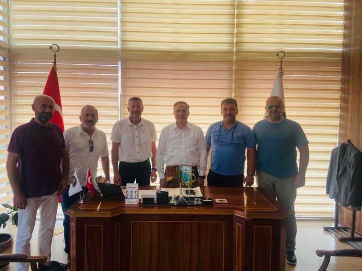 BELEDİYE BAŞKANIMIZ H.SİNAN ACAR TERMAL TAŞIMACILAR KOOPERATİF BİRLİĞİNİ MAKAMINDA AĞIRLADI