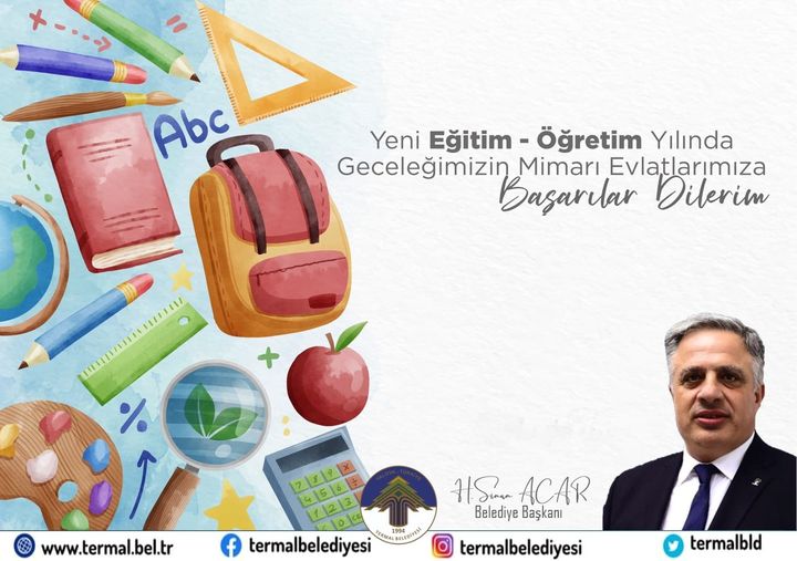 YENİ EĞİTİM ÖĞRETİM YILI ÖĞRETMENLERİMİZE, ÖĞRENCİLERİMİZE VE VELİLERİMİZE HAYIRLI OLSUN