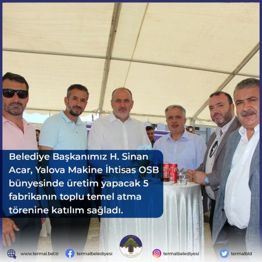 BELEDİYE BAŞKANIMIZ H.SİNAN ACAR TOPLU TEMEL ATMA TÖRENİNE KATILIM SAĞLADI