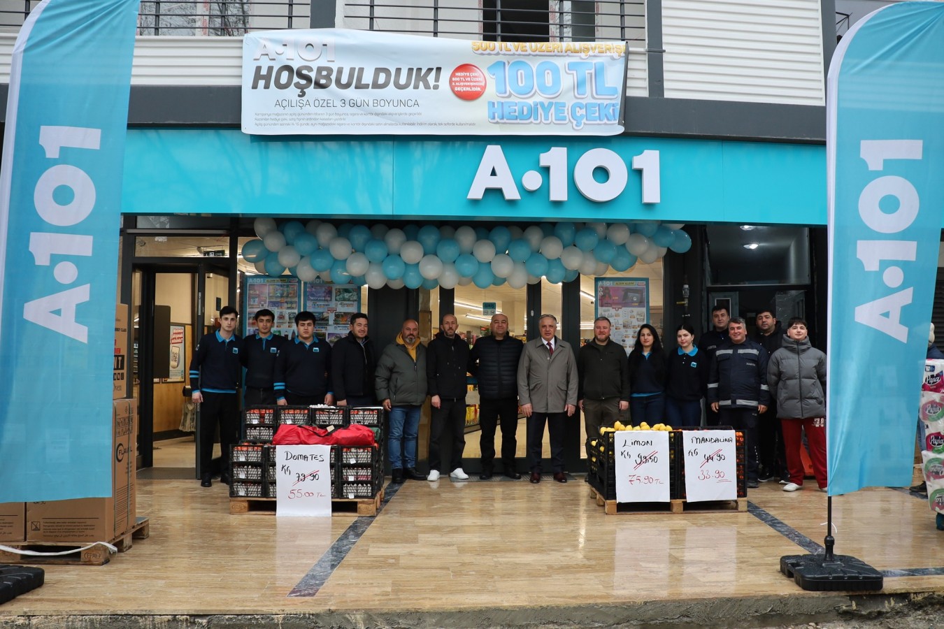 İlçede A101 Market Açılışı