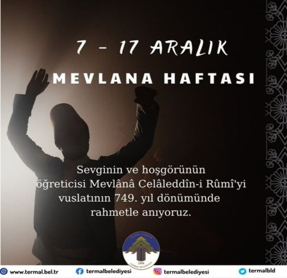 MEVLANA HAFTASI KUTLU OLSUN